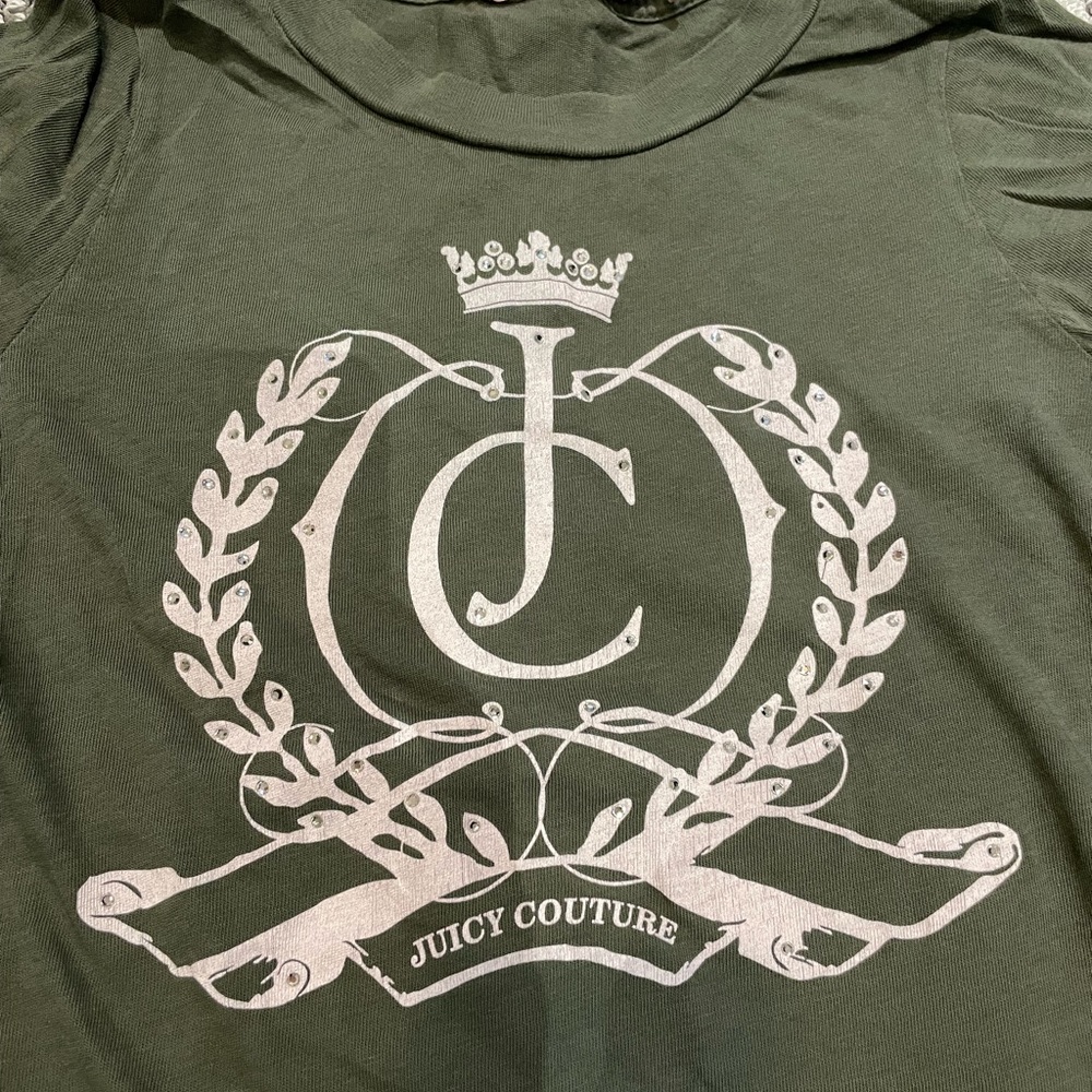 Y2K Juicy Couture Swarovski crystal tshirt - Picture 3 of 7